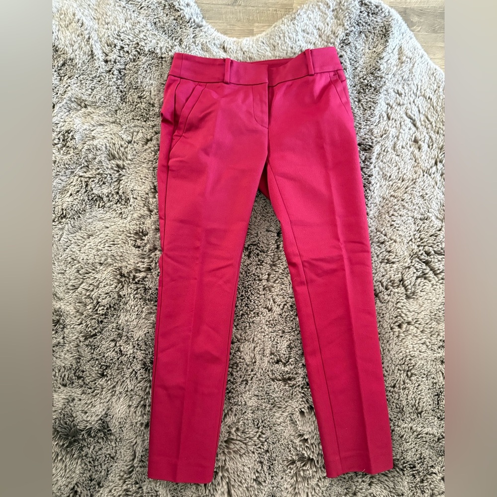 LOFT Modern Skinny Ankle Pink Straight Leg Pants
